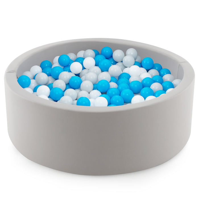 Kiddie Baby Playpen with 200 Ocean Balls and Storage Bag-Gray