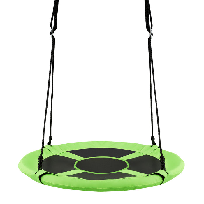 2-in-1 40 Inch Kids Hanging Chair Detachable Swing Tent Set-Green