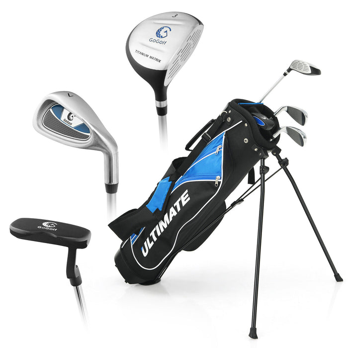 Junior Complete Golf Club Set For Age 8 to 10-Blue