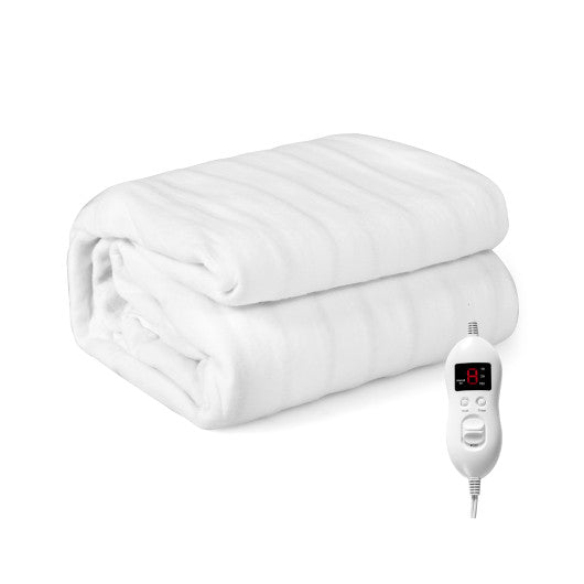 Safe Electric Heated Mattress Pad with 4 Size 8 Temperature 10-Hour Timer-Twin size