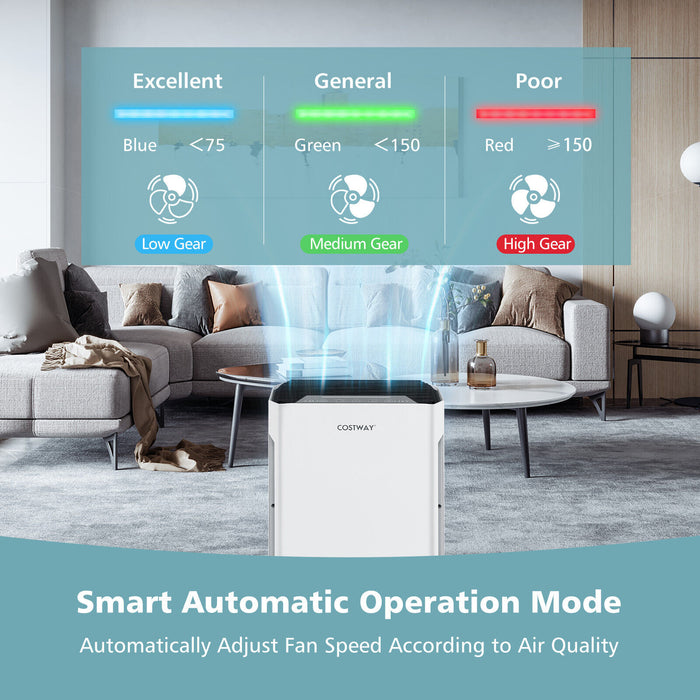 H13 True HEPA Air Purifier with Adjustable Wind Speeds