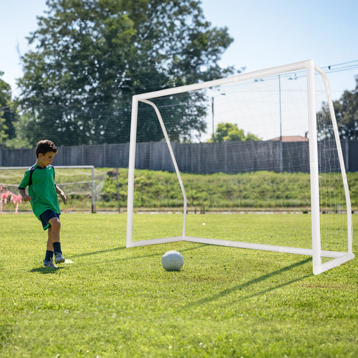 12' x 6'/8' x 6'/6' x 4' Soccer Goal with Ground Stakes and Soccer Cones