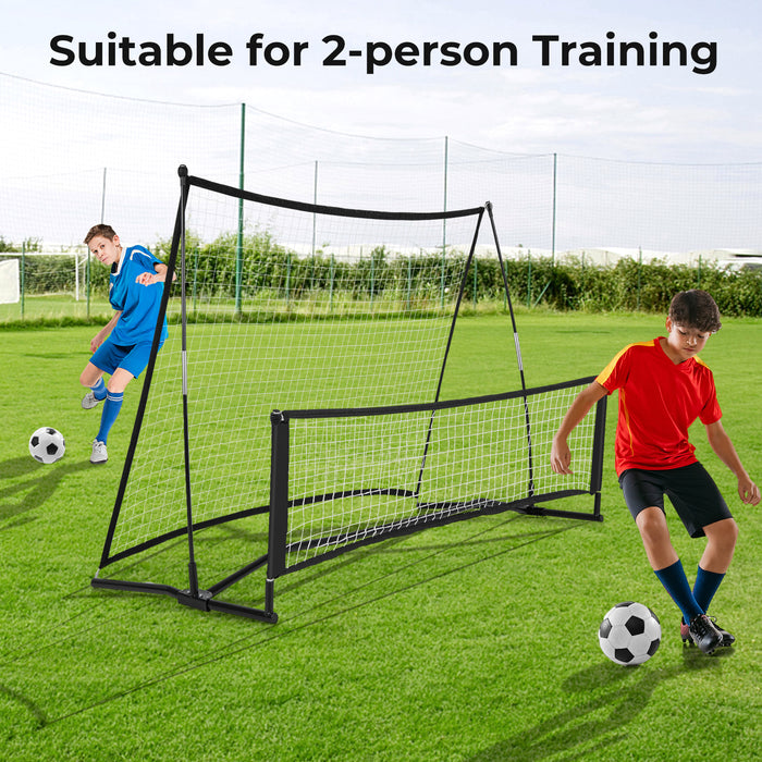 2-in-1 Portable Soccer Rebounder Net with Carrying Bag