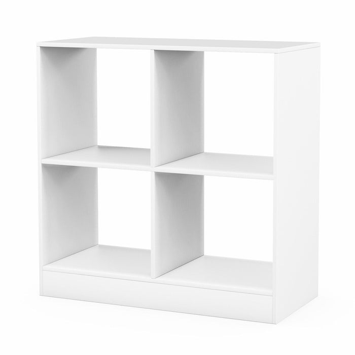 4-Cube Kids Bookcase with Open Shelves-White