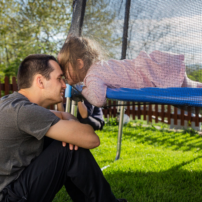 Trampoline Replacement Protection Enclosure Net with Zipper-12 ft