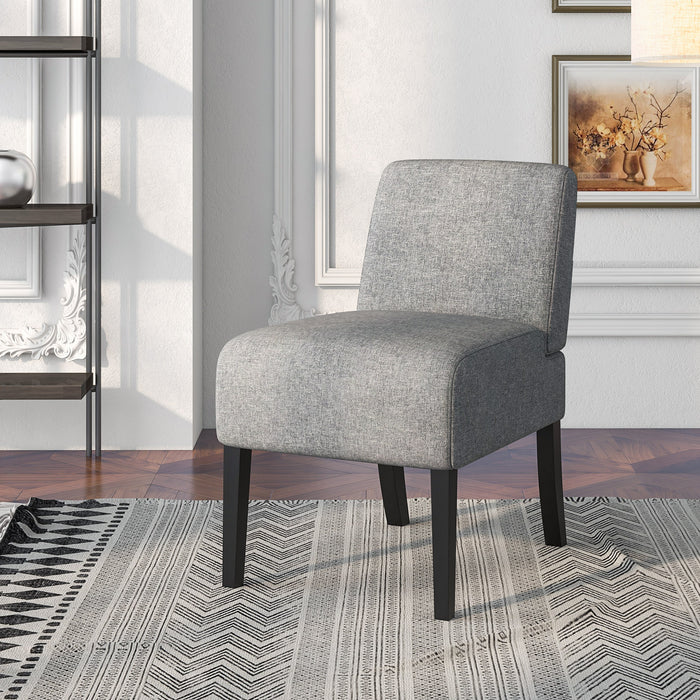 Upholstered Living Room Chair with Rubber Wood Legs-Dark Gray