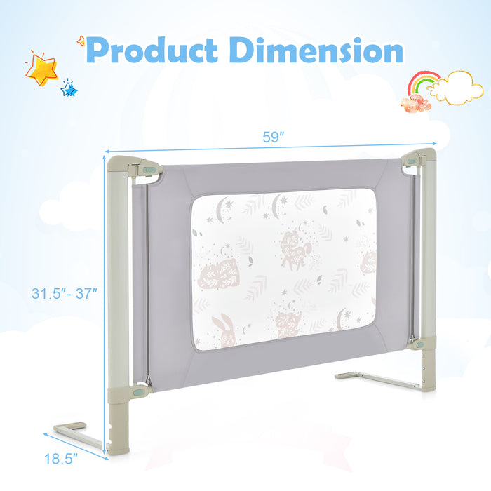 Vertical Lifting Bed Rail for Toddlers with Double Lock-59 inch