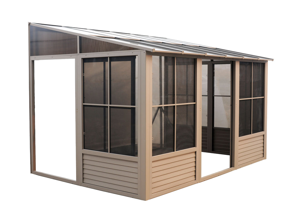 Gazebo Penguin | Florence - Wall Mounted Solarium Polycarbonate Roof - 10' x 16'