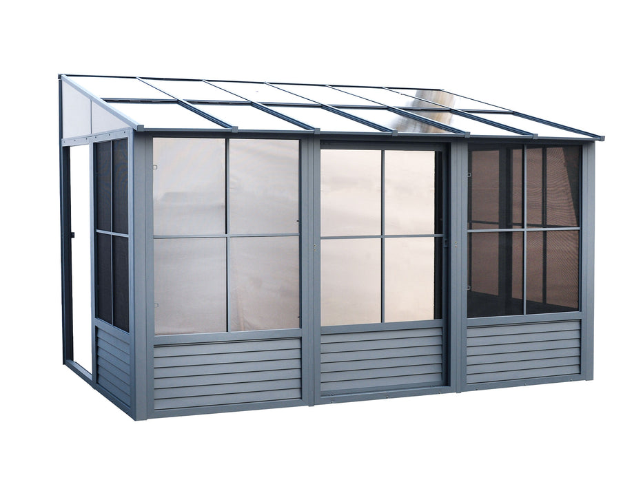 Gazebo Penguin | Florence - Wall Mounted Solarium Polycarbonate Roof - 10' x 16'