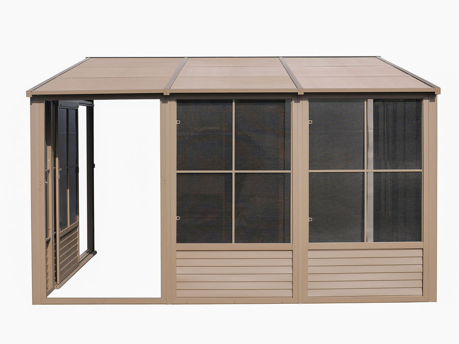 Gazebo Penguin | Florence - Wall Mounted Solarium Metal Roof, 10' X 16'