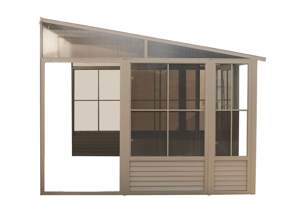 Gazebo Penguin | Florence - Wall Mounted Solarium Metal Roof, 8' X 12'