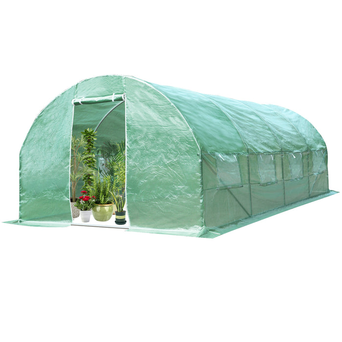 10 x 6.5 x 20 Feet 8 Windows Backyard Walk-in Greenhouse