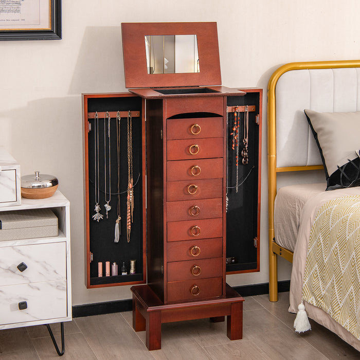 Large Capacity Jewelry Storage Cabinet with 9 Drawers