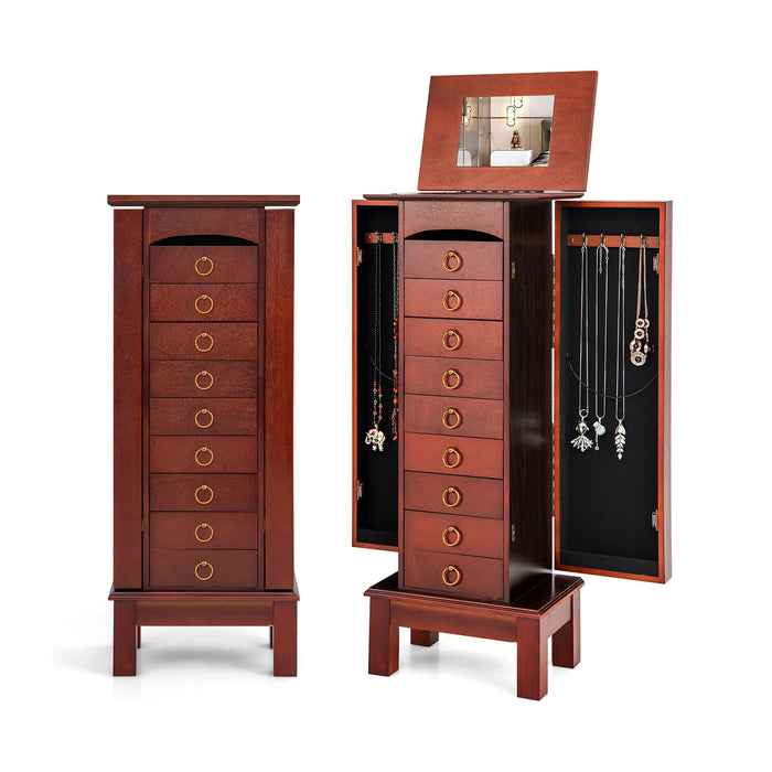 Large Capacity Jewelry Storage Cabinet with 9 Drawers