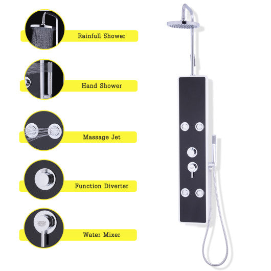 Bathroom ABS Shower Panel with Massage Jets & Hand ShowerÂ 