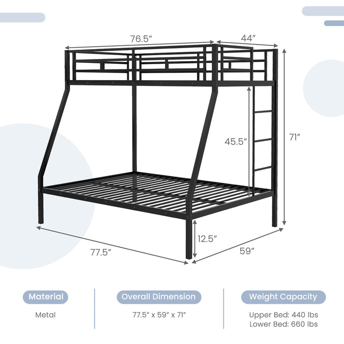 Space-saving Metal Slatted Bed Frame for Teens and Adults Noise-free No Box Spring Needed-Black