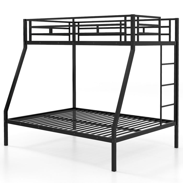 Space-saving Metal Slatted Bed Frame for Teens and Adults Noise-free No Box Spring Needed-Black