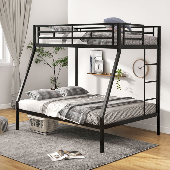 Space-saving Metal Slatted Bed Frame for Teens and Adults Noise-free No Box Spring Needed-Black