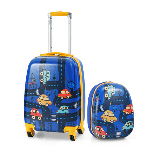 2 Pieces Kids Luggage Set with Backpack and Suitcase for Travel