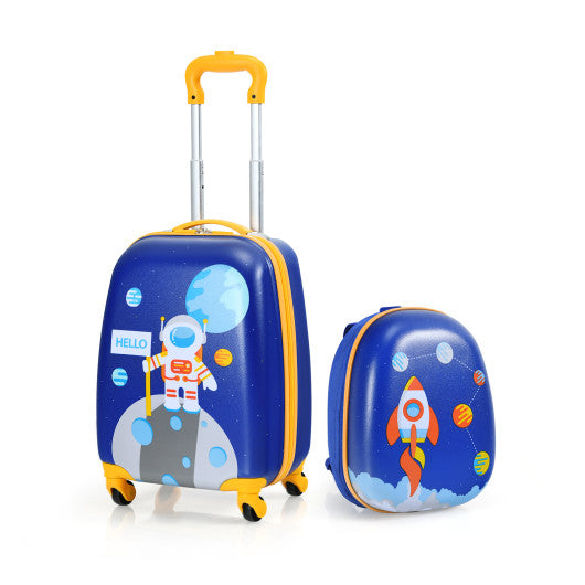 2 Pieces Kids Luggage Sets with Backpack and Suitcase for Travel