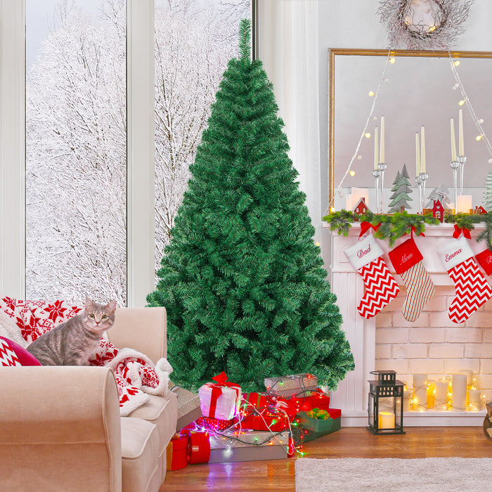 Artificial PVC Christmas Tree with Solid Metal Stand-6 ft