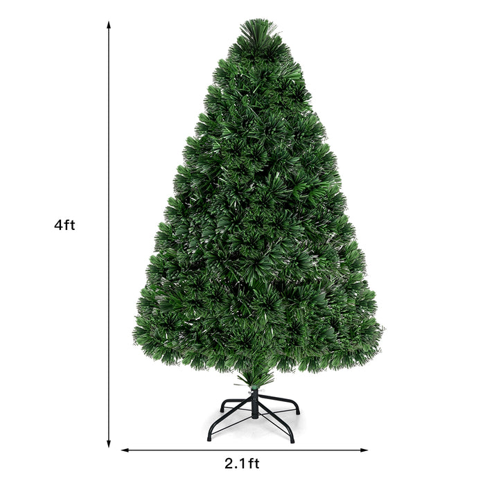 3' / 4' / 5' / 6' Fiber Optic Artificial PVC Christmas Tree-4 ft