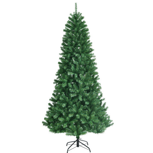 Artificial Hinged Christmas Tree with Remote-controlled Color-changing LED Lights-8'