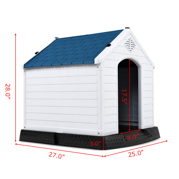 Indoor/Outdoor Waterproof Plastic Dog House Pet Puppy Shelter