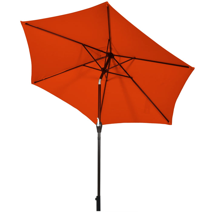 10 Feet Outdoor Patio Umbrella with Tilt Adjustment and Crank-Orange