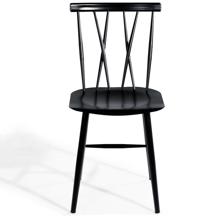 Set of 2 Modern Dining Chairs with Backrest