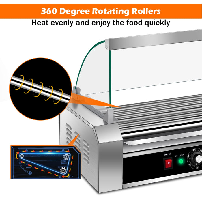 18 Hot Dog 7 Roller Grill Commercial Cooker