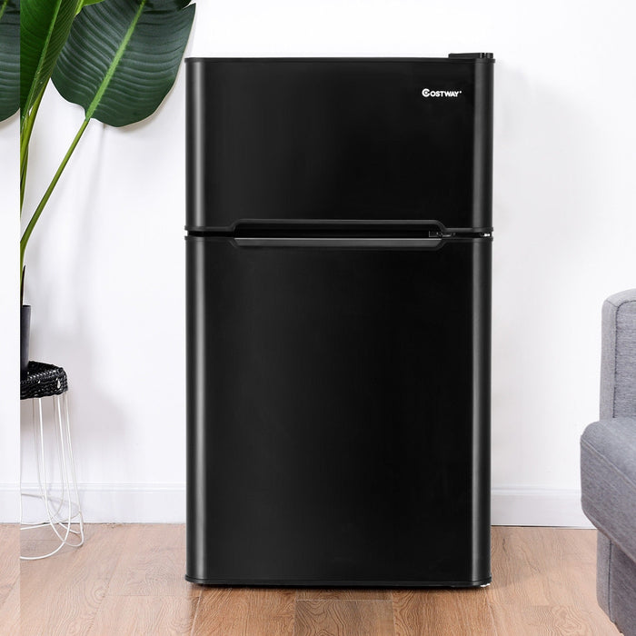 3.2 cu ft. Compact Stainless Steel Refrigerator-Black