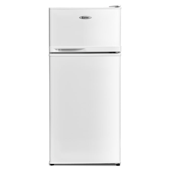 2 Doors Cold-rolled Sheet Compact Refrigerator-White