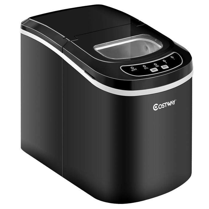 Mini Portable Compact Electric Ice Maker Machine-Black