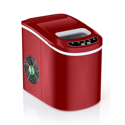 Mini Portable Compact Electric Ice Maker Machine-Red