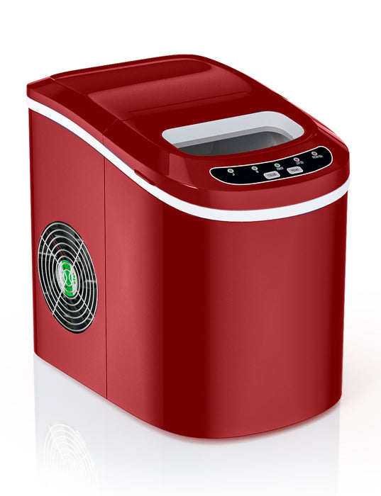 Mini Portable Compact Electric Ice Maker Machine-Red