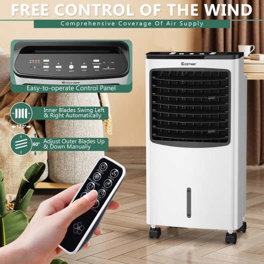 3-in-1 Portable Evaporative Air Conditioner Cooler with Remote Control