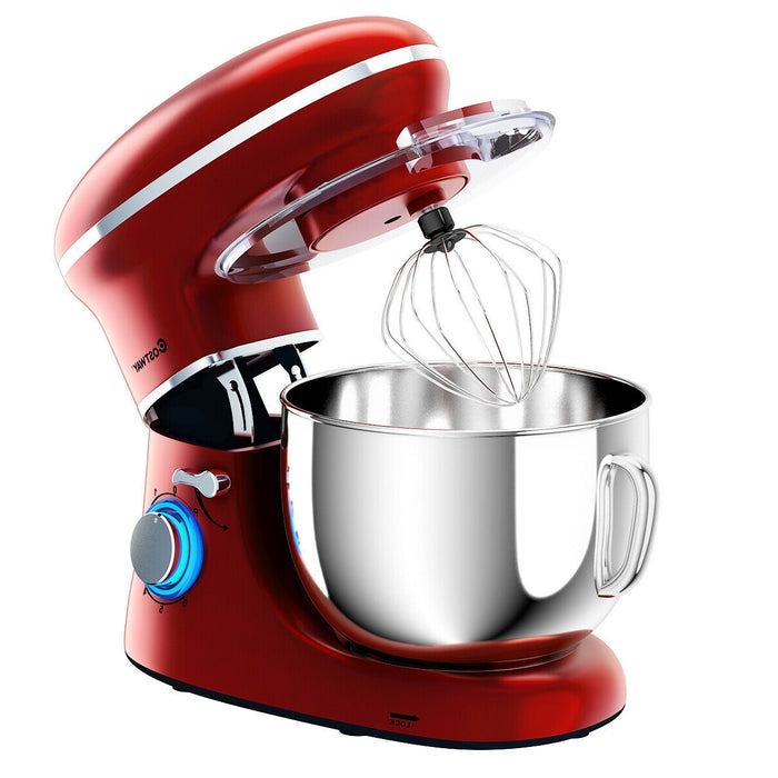 6.3 Quart Tilt-Head Food Stand Mixer 6 Speed 660W-Red