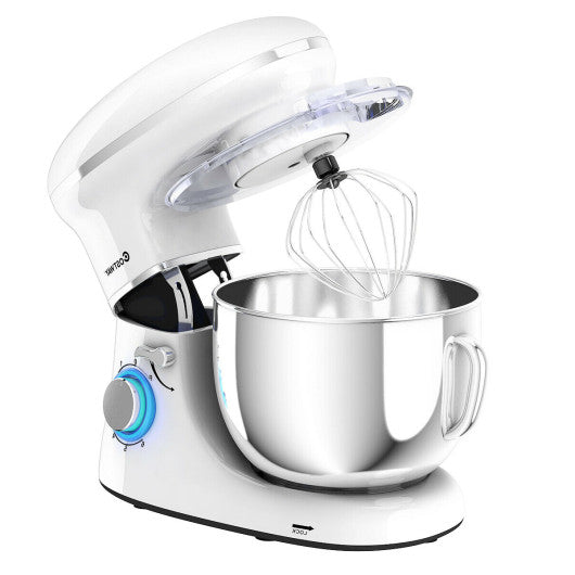 6.3 Quart Tilt-Head Food Stand Mixer 6 Speed 660W-White