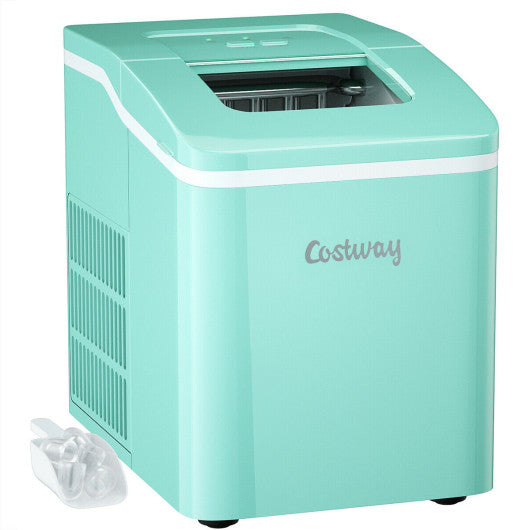 Portable Countertop Ice Maker Machine with Scoop-Green