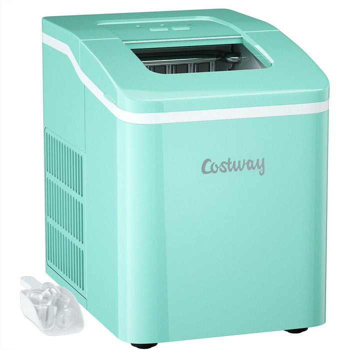 Portable Countertop Ice Maker Machine with Scoop-Green