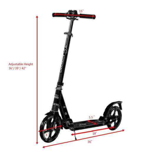 Foldable Dual Suspension Height Adjustable Kids Kick Scooter