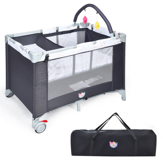 Portable Baby Playard Playpen Nursery Center with Mattress