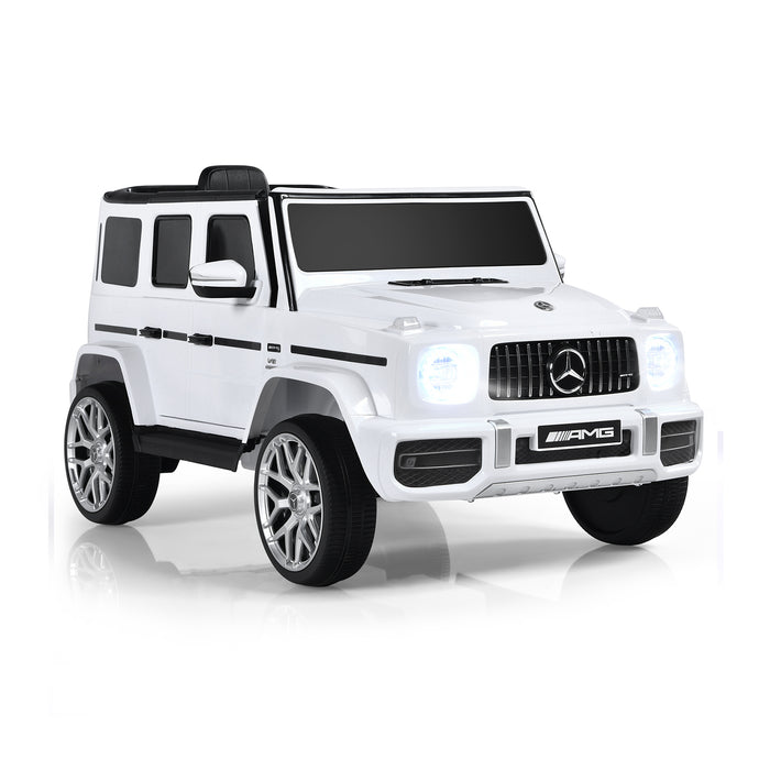 12V Mercedes-Benz G63 Licensed Kids Ride On Car with Remote Control-White