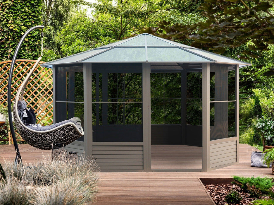 Gazebo Penguin Florence Solarium with Polycarbonate Roof - 12' x 15'