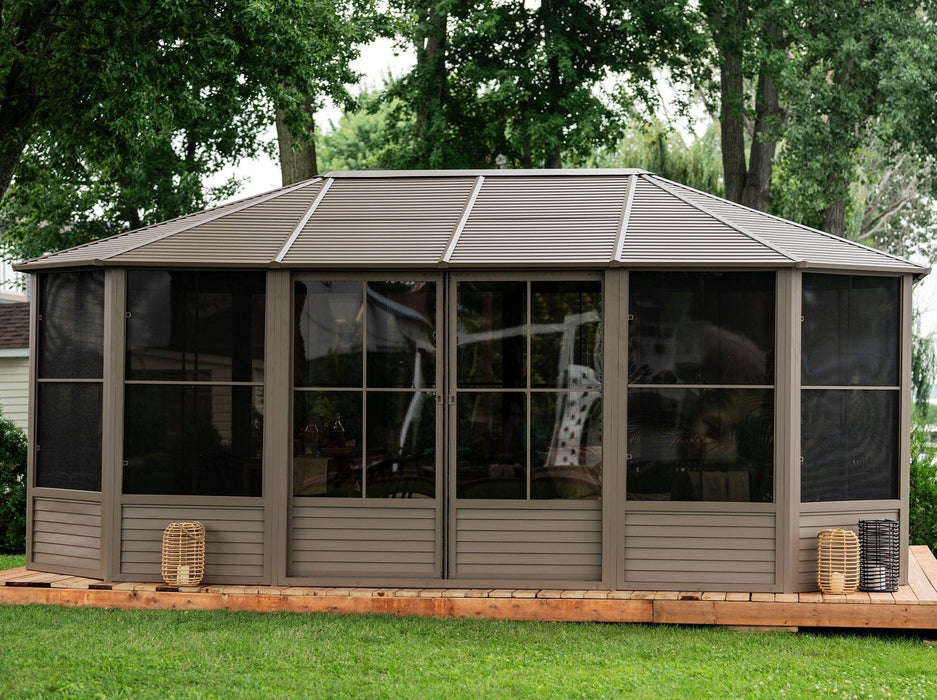 Gazebo Penguin Florence Solarium with Metal Roof 12' x 18'