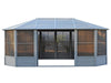 Gazebo Penguin Florence Sunroom Kit with Metal Roof 12' x 18' Solarium Gazebo Penguin Grey 