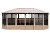 Gazebo Penguin Florence Sunroom Kit with Metal Roof 12' x 18' Solarium Gazebo Penguin Tan 