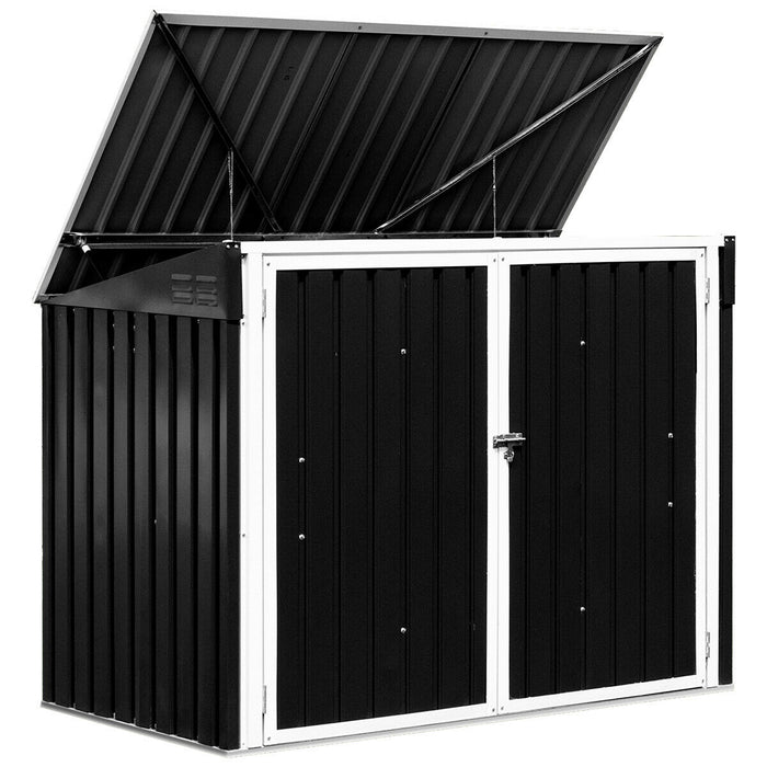 Horizontal Storage Shed 68 Cubic Feet for Garbage Cans