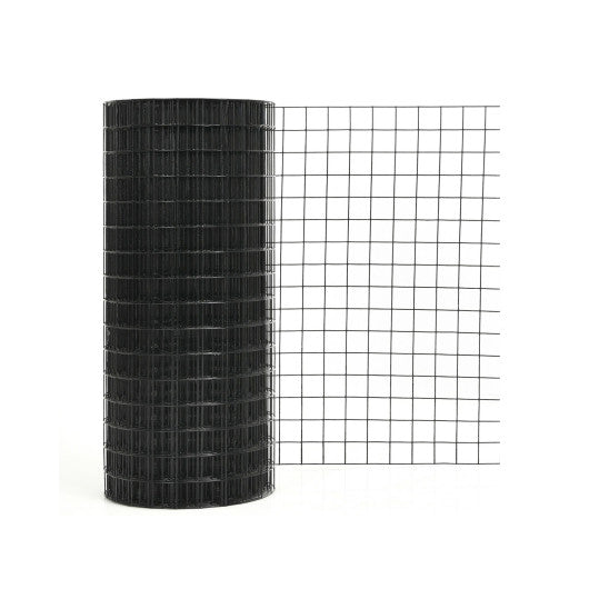 24 x 50 Inch Hardware Cloth 16 Gauge Black Vinyl Coated Welded Wire Mesh 1.5 Inch